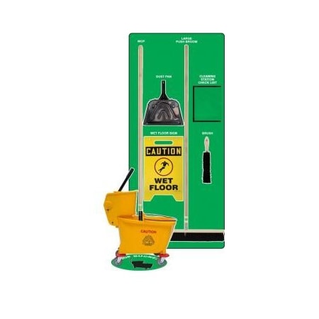 Accuform Clean & Mop Store-Boards Combo Kit, PSB722GNBK PSB722GNBK